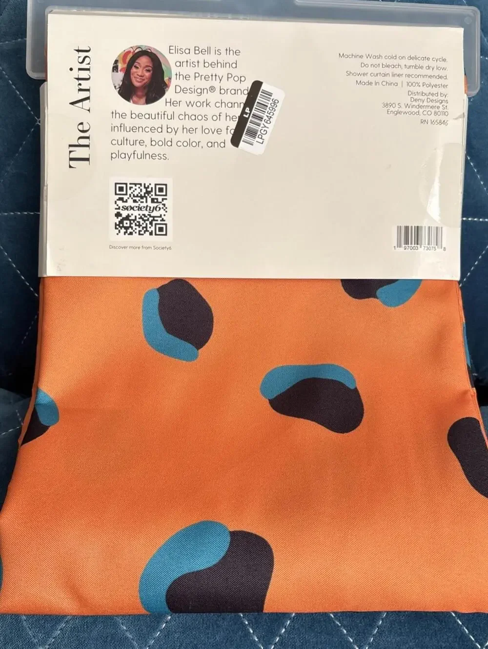 Society6 Funky Cheetah Shower Curtain 68 x 72